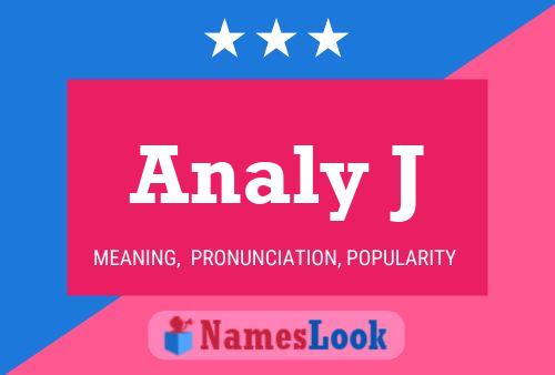 Póster del nombre Analy J