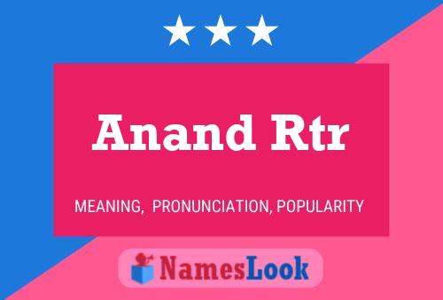 Póster del nombre Anand Rtr