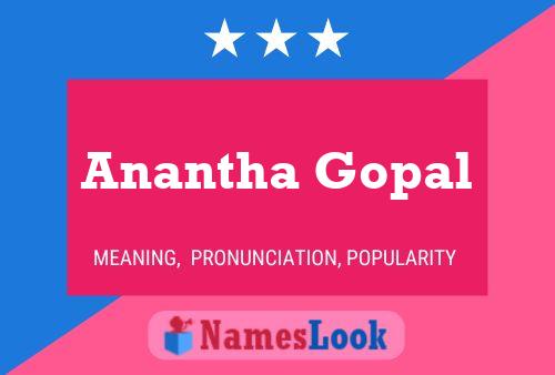 Póster del nombre Anantha Gopal