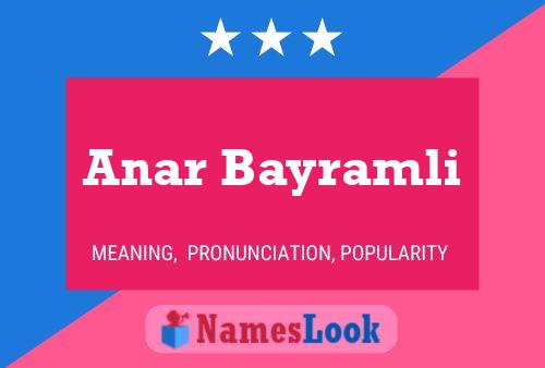 Póster del nombre Anar Bayramli