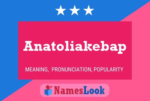 Póster del nombre Anatoliakebap