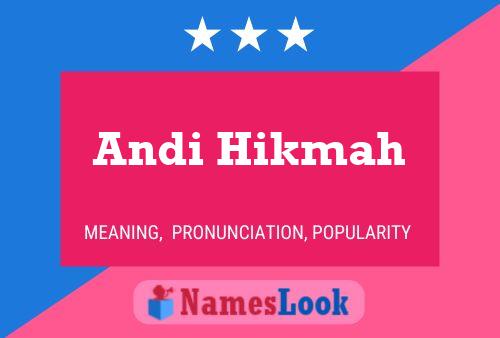 Póster del nombre Andi Hikmah