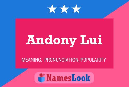 Póster del nombre Andony Lui