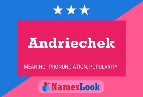 Póster del nombre Andriechek