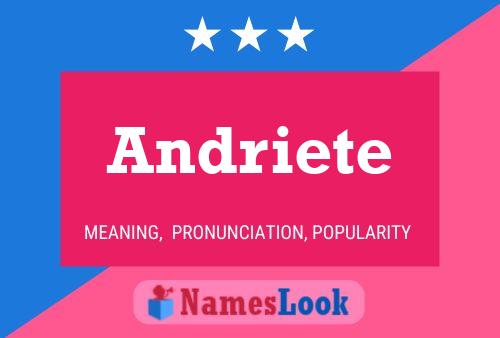 Póster del nombre Andriete