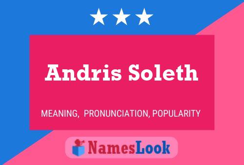 Póster del nombre Andris Soleth