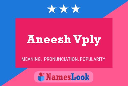 Póster del nombre Aneesh Vply