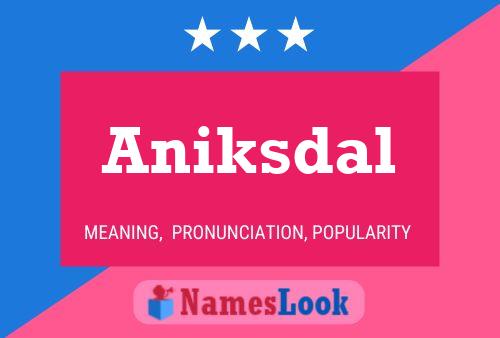 Póster del nombre Aniksdal