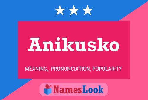 Póster del nombre Anikusko