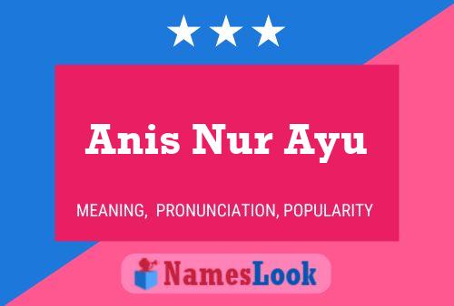 Póster del nombre Anis Nur Ayu