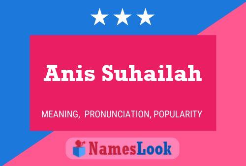 Póster del nombre Anis Suhailah