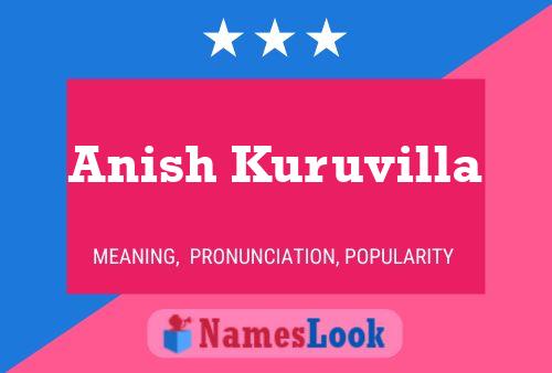 Póster del nombre Anish Kuruvilla