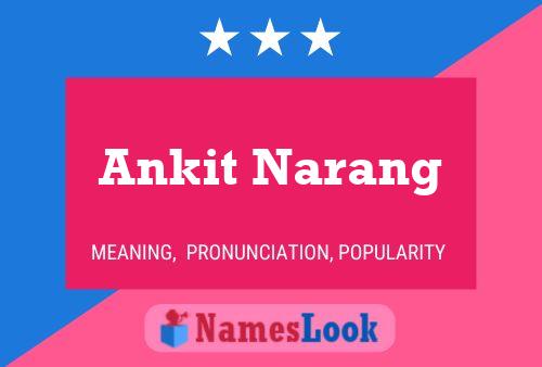 Póster del nombre Ankit Narang