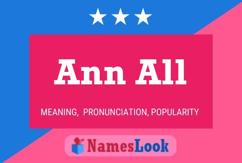 Póster del nombre Ann All