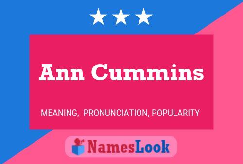 Póster del nombre Ann Cummins