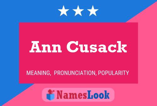 Póster del nombre Ann Cusack