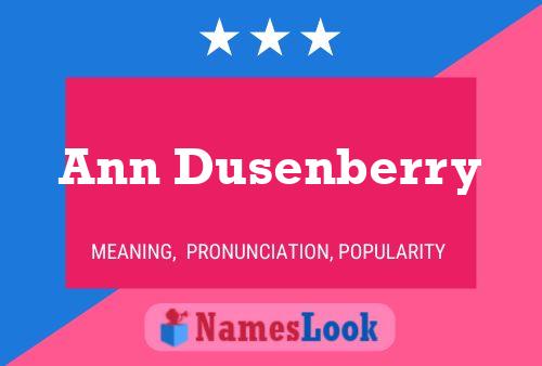 Póster del nombre Ann Dusenberry