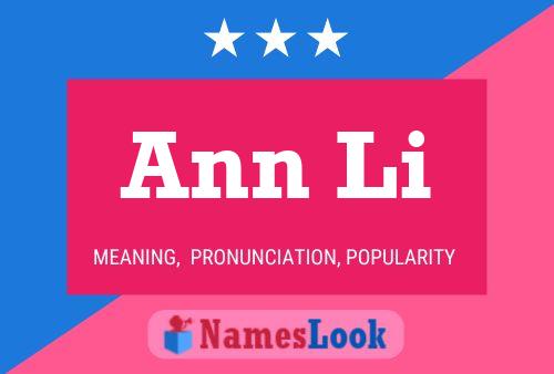 Póster del nombre Ann Li