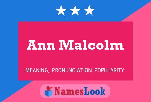 Póster del nombre Ann Malcolm