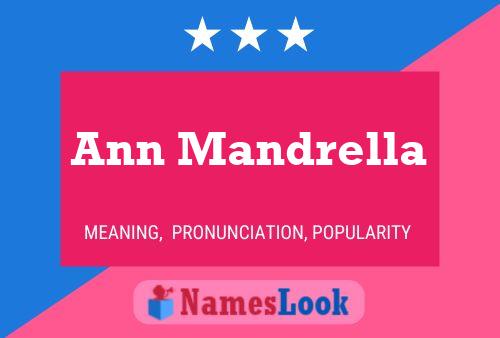 Póster del nombre Ann Mandrella