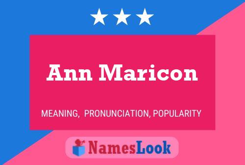 Póster del nombre Ann Maricon