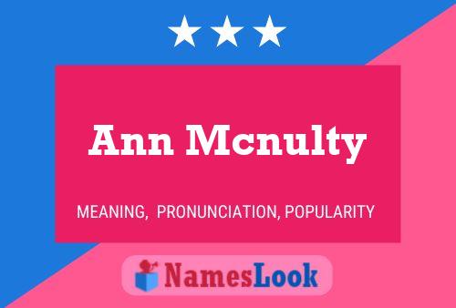 Póster del nombre Ann Mcnulty