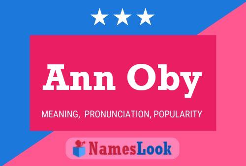 Póster del nombre Ann Oby