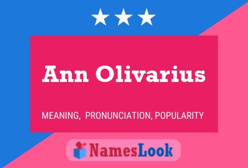 Póster del nombre Ann Olivarius