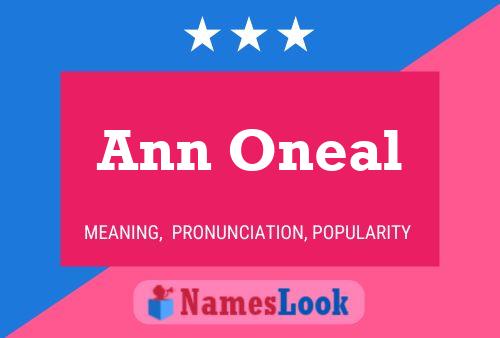 Póster del nombre Ann Oneal