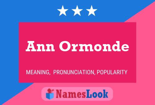 Póster del nombre Ann Ormonde