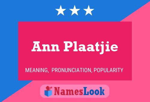 Póster del nombre Ann Plaatjie