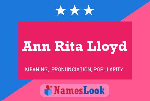 Póster del nombre Ann Rita Lloyd