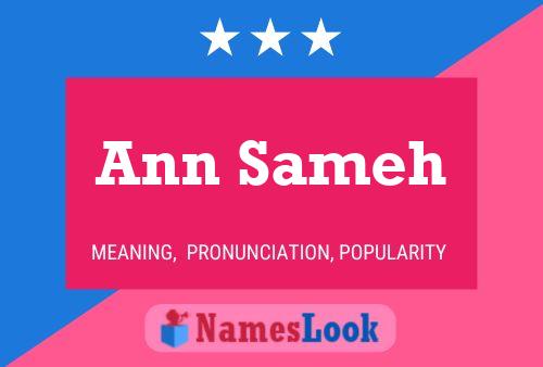 Póster del nombre Ann Sameh