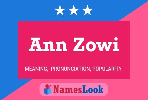 Póster del nombre Ann Zowi