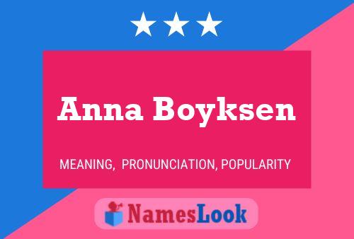 Póster del nombre Anna Boyksen