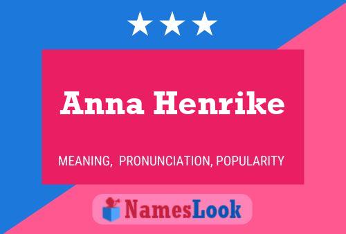 Póster del nombre Anna Henrike