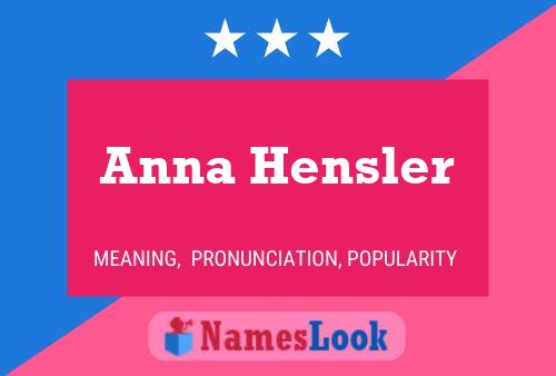 Póster del nombre Anna Hensler