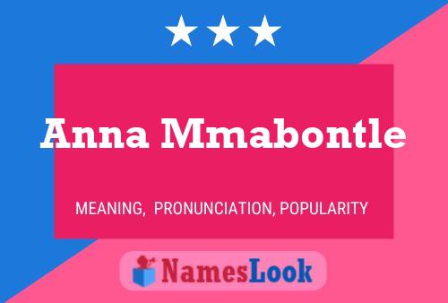 Póster del nombre Anna Mmabontle