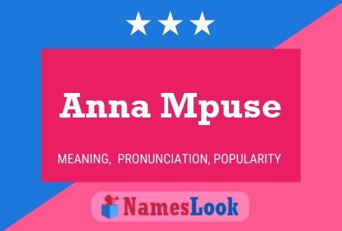 Póster del nombre Anna Mpuse