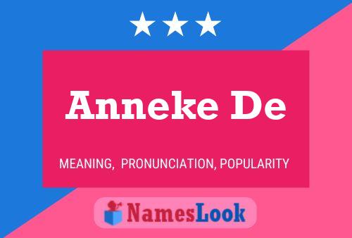 Póster del nombre Anneke De