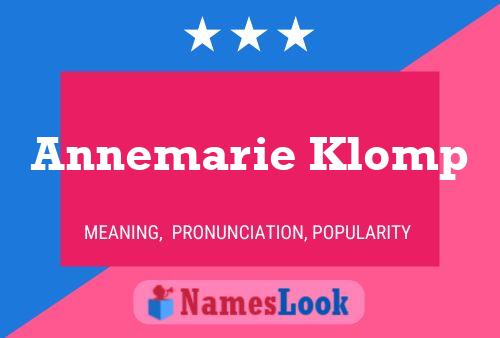 Póster del nombre Annemarie Klomp