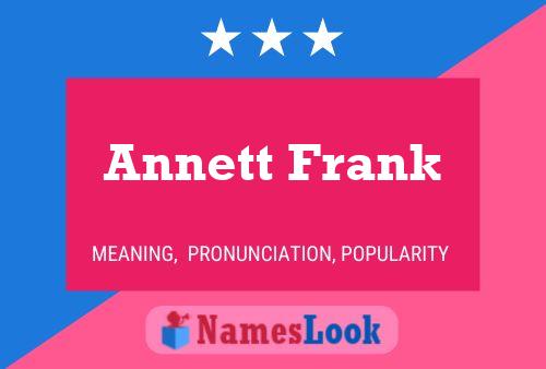 Póster del nombre Annett Frank