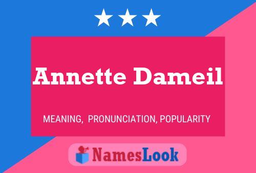 Póster del nombre Annette Dameil