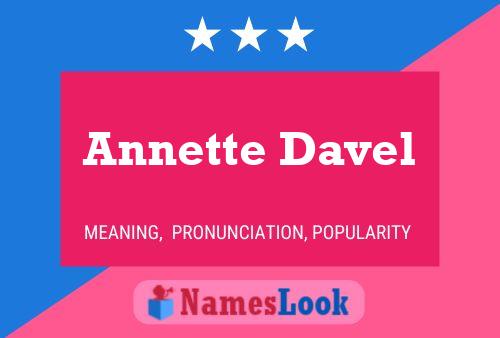 Póster del nombre Annette Davel