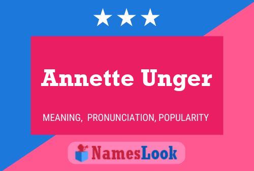 Póster del nombre Annette Unger