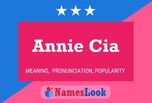 Póster del nombre Annie Cia