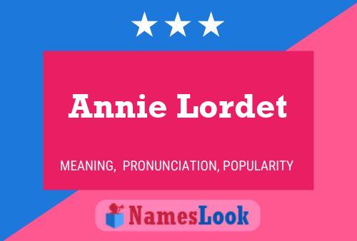 Póster del nombre Annie Lordet