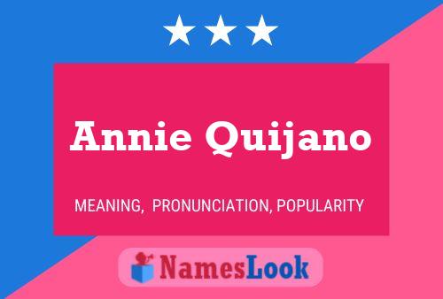 Póster del nombre Annie Quijano