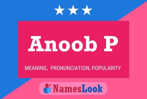 Póster del nombre Anoob P