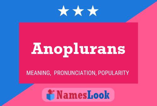 Póster del nombre Anoplurans